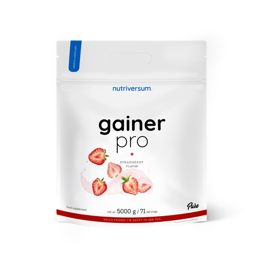 [5999107130626] Nutriversum Pure Gainer Pro-71Serv.-5000G-Strawberry