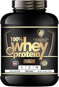 [6223007825009] Challenger Nutrition 100% Whey protein-50 Serv-1.7 Kg-Chocolate