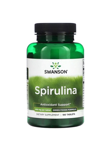 [087614060101] Swanson Spirulina Antioxidant Support-180Serv.-180Tablets.