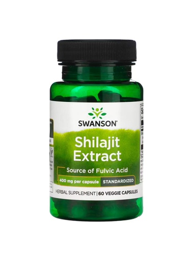 [087614142050] Swanson Shilajit Extract Source Of Fulvic Acid-400MG-60Serv.-60Veggie Capsules