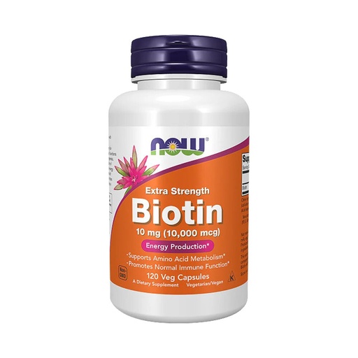 [733739004796] Now Foods Biotin 10000Mcg Energy Production-120Serv-120Veg Capsules