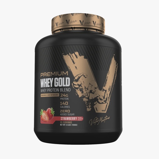 [6223007823630] Victor Martinez Premium Whey Gold Whey Protein Blend 55Serv-2000G-StrawBerry