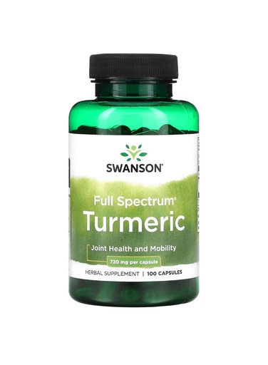 [08761409406] Swanson Full Spectrum Turmeric-50Serv-100Capsules