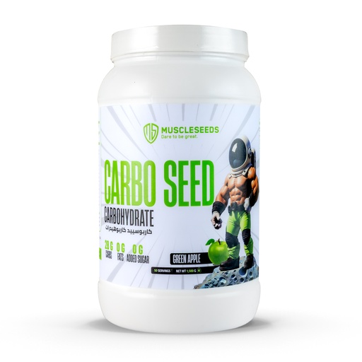 [7898588895564] Muscleseeds Carbo seed  Carbohydrate 50Serv 1500G Green Apple