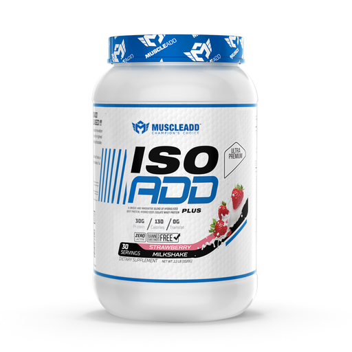 [6223007826648] Muscle Add Iso Add Plus -30Serv.-1020G.Strawberry milkshake