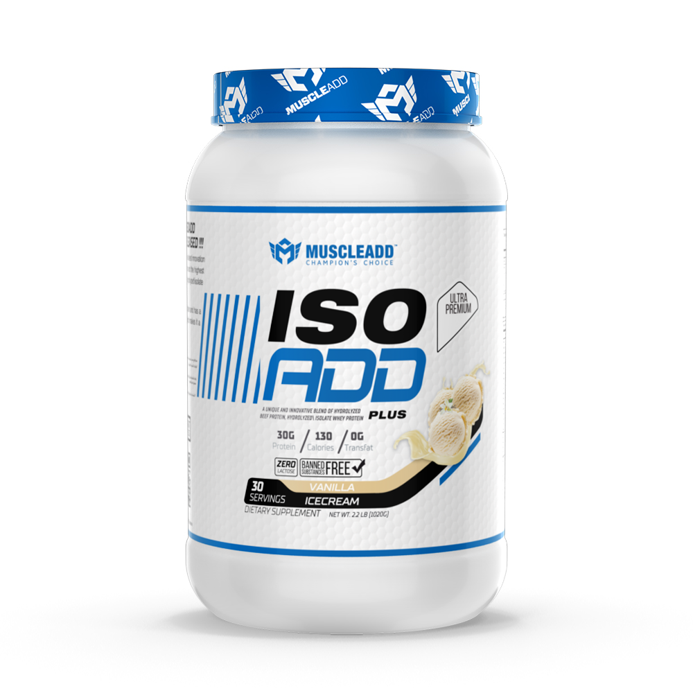 Muscle Add Iso Add Plus -30Serv.-1020G.Vanilla Ice Cream | Maxmuscle Elite