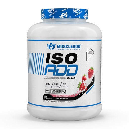 [6223007826631] Muscle Add Iso Add Plus-60Serv.-2040G.-Strawberry Milkshake