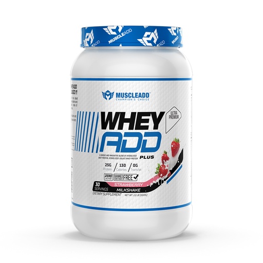 [6223007826587] Muscle Add Whey Add Plus-30Serv.-1020G-Strawberry milkshake