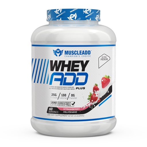 [6223007826549] Muscle Add Whey Add Plus-60Serv.-2040G-Strawberry Milkshake