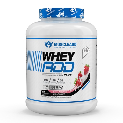[6223007826549] Muscle Add Whey Add Plus-60Serv.-2040G-Strawberry Milkshake