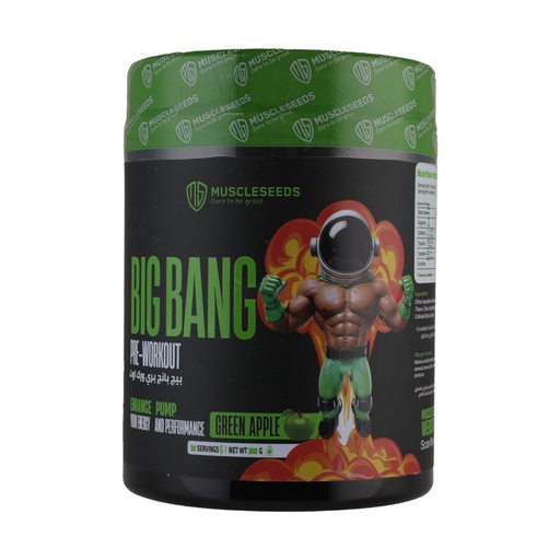 [7898588895571] Muscleseed Big Bang Pre-workout-30Serv.-300G.-Green Apple