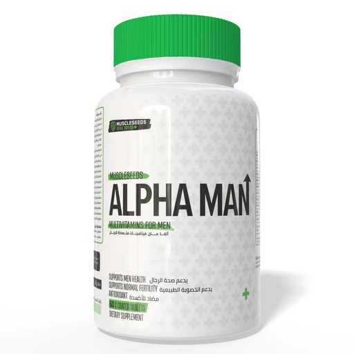 [7898588895591] Muscleseeds Alpha Man Multivitamin Testosterone Support-30Serv-60Tablets