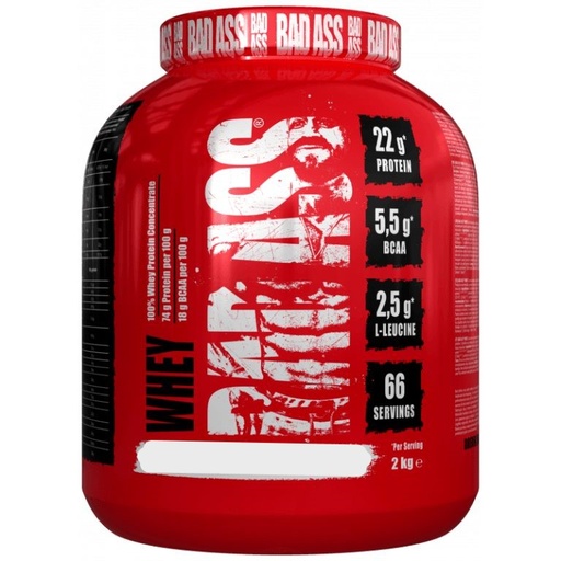 [5902448296067] Bad Ass Whey 100% Whey Protein concentrate-66Serv-2KG-Vanilla ice Cream