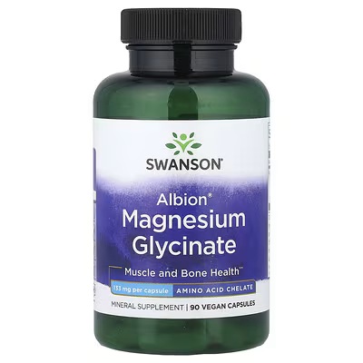 [087614020730] Swanson Albion Magnesium Glycinate 133MG-90Serv.-90Capsules