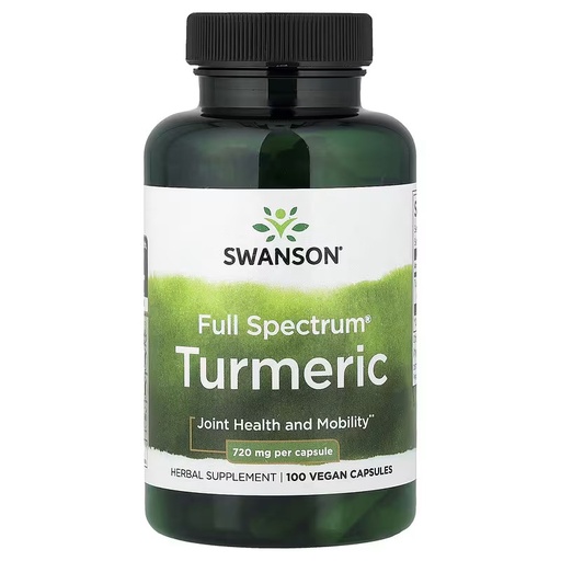 [087614019406] Swanson Full Spectrum Turmeric 720MG-50Serv-100Capsules