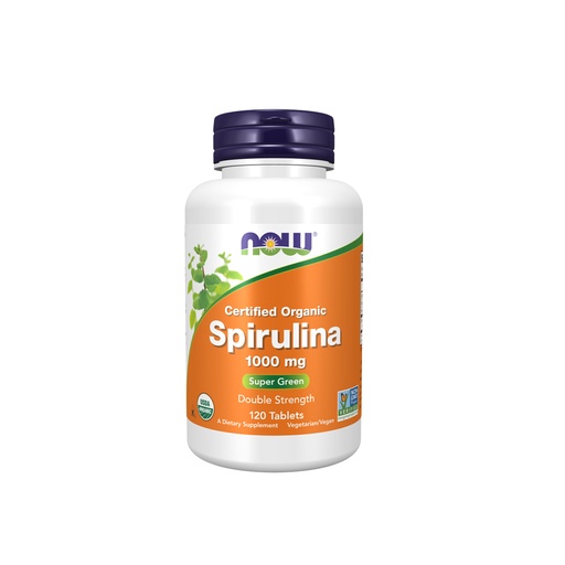[733739027153] Now Foods Spirulina 1000MG-40Serv.-120Tab.
