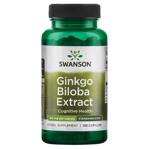 [087614018928] Swanson Ginkgo Biloba Extract-60MG-120Capsules