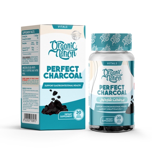[6222023703971] Organic Nation Perfect Charcoal-30Serv.-30Softgels