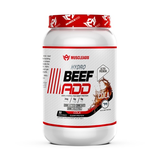[6223007828635] Muscle Add Hydro Beef Add 100% Hydrolyzed Beef Protein-30Serv.-900G.-Cola