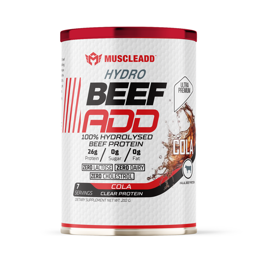 [6223007828642] Muscle Add Hydro Beef Add 100% Hydrolyzed Beef Protein-7Serv.-210G.-Cola