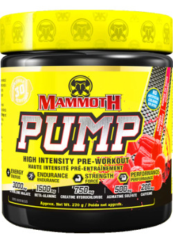 [625486104365] Mammoth Pump High Intensity Pre-Workout-30Serv.-270G-Swedish Very Berry
