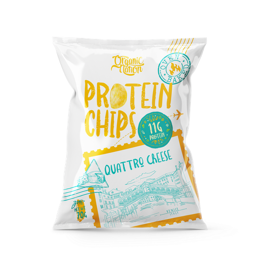 [6222023701823] Organic Nation Protein Chips-70G.-Quattro Cheese
