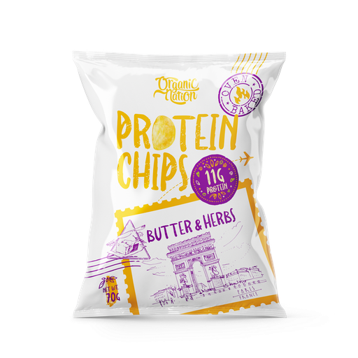 [6222023701830] Organic Nation Protein Chips-70G.-Butter &amp; Herbs