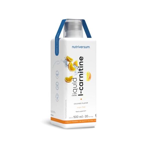 [5999107131821] Nutriversum liquid L-Carnitine-20Serv.-500ML-Orange