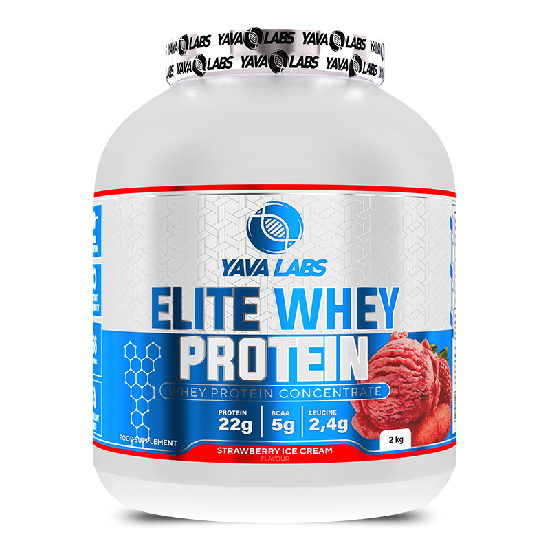 Yava Labs Pure Elite Whey Protein Concentrate-66Serv-2KG-Strawberry Ice ...