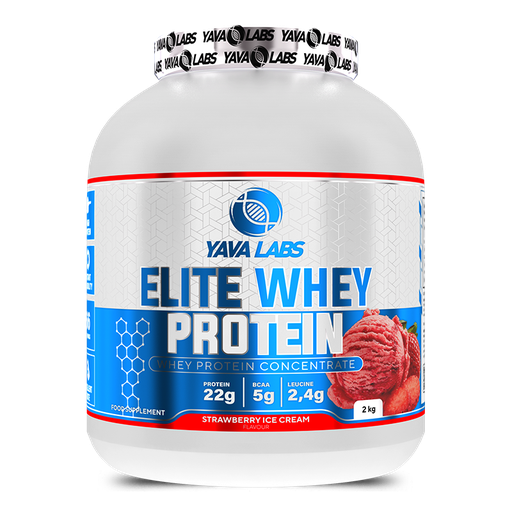[5904365090308] Yava Labs Pure Elite Whey Protein Concentrate-66Serv-2KG-Strawberry Ice Cream