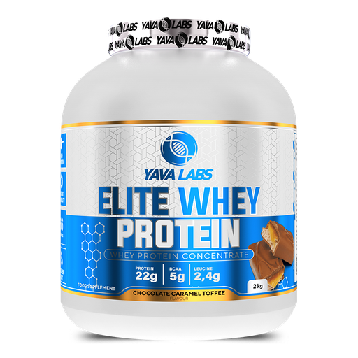 [5904365090568] Yava Labs Pure Elite Whey Protein Concentrate-66Serv-2KG-Chocolate Caramel Toffee