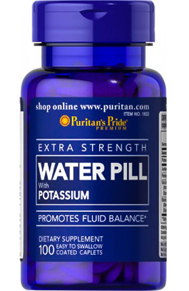 Puritan's Pride Water Pill Potassium100Serv.100Tabs. Maxmuscle Elite