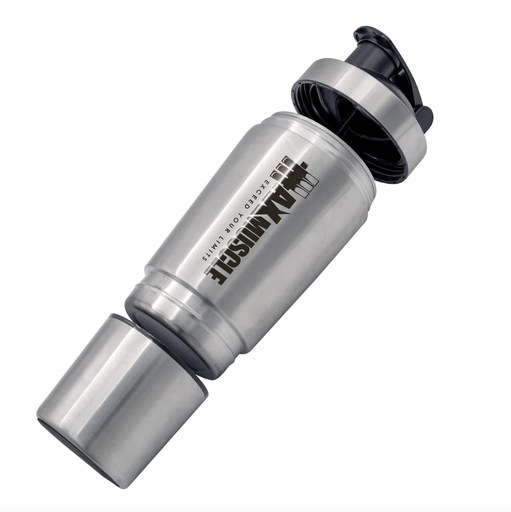 [6222023704572] Max Muscle Stainless Steel Smart Shaker with cup-500Ml-Silver