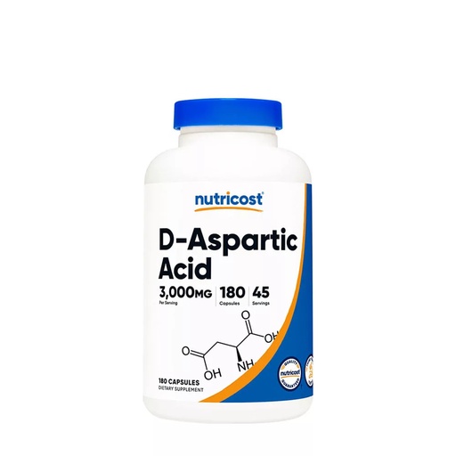[810014679181] Nutricost D-Aspartic Acid (DAA)-3000mg-45Serv.-180Caps