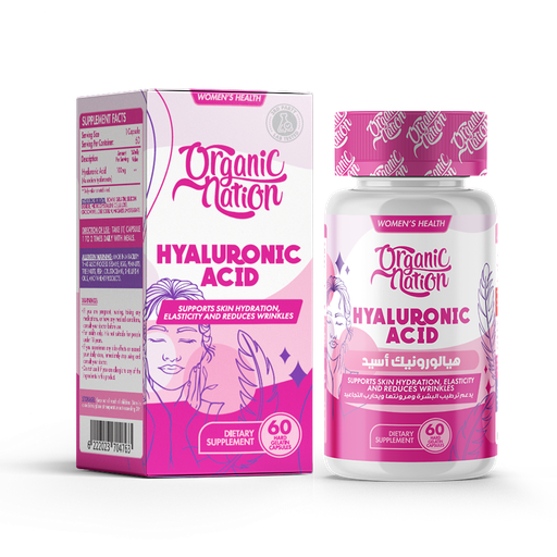 [6222023704763] Organic Nation Hyaluronic Acid-60Serv.-60Hard Gelatin Capsules