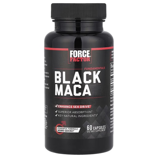 [818594014880] Force Factor Black Maca-30Serv.-60Capsules