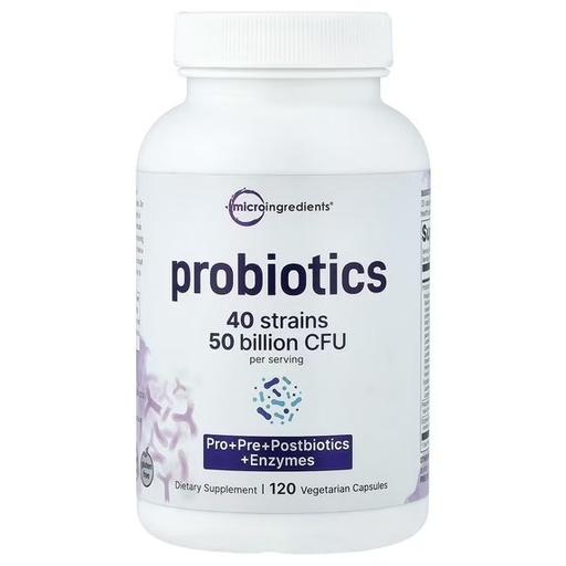 [850069023799] Microingredients Probiotics 40strains 50billion-60Serv.-120Capsules