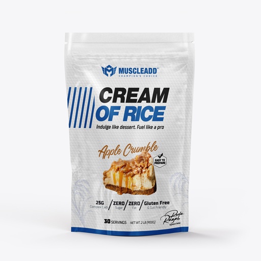 [6223007828796] Muscle Add Cream Of Rice-30Serv.-900G-Apple Crumble