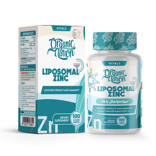 [6222023703841] Organic Nation Liposomal Zinc Gluconate-100Serv.-100Tablets