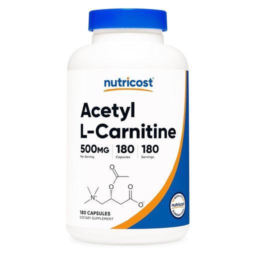 [810014679082] Nutricost Acetyl L-carnitine 500mg-180Serv.-180Caps