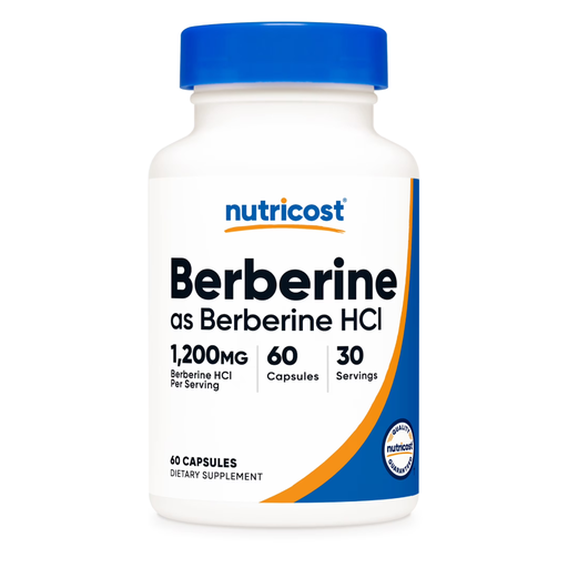 [810139572879] Nutricost Berberine HCl 1,200mg Per Serving-30Serv.-60Vegetarian Capsules