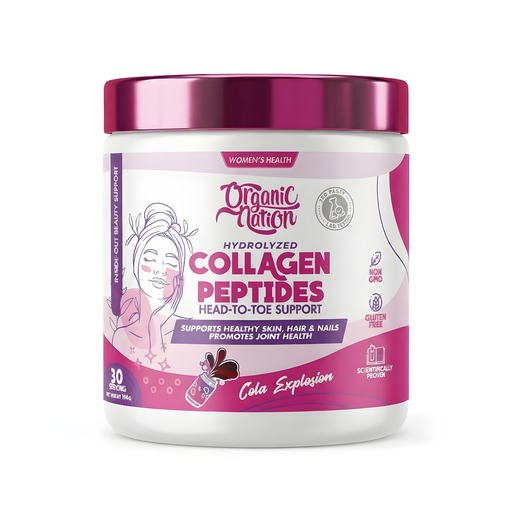 [6222023704725] Organic Nation Collagen Peptides-30Serv.-194G-Cola Explosion