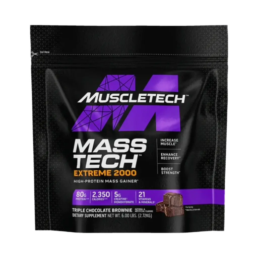 [631656716962] MuscleTech mass tech extreme 2000-5Serv.-2.72Kg.- Triple Chocolate Brownie