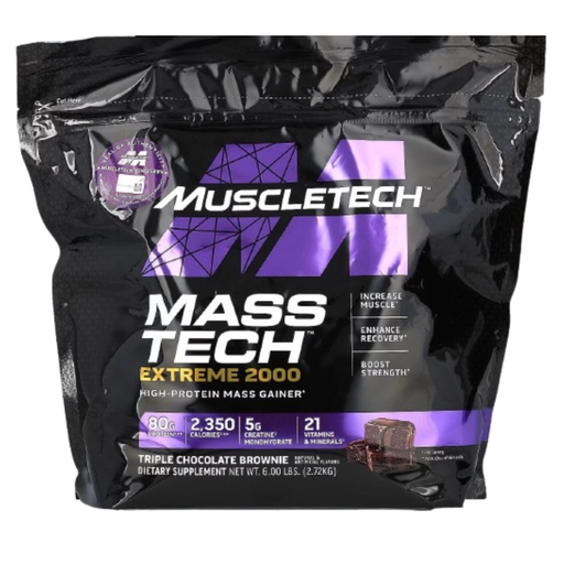 [631656716962] MuscleTech mass tech extreme 2000-5Serv.-2.72Kg.- Triple Chocolate Brownie