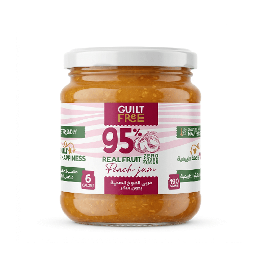[6222023704794] Organic Nation Guilt Free 95% Real Fruit Peach Jam-190Gm