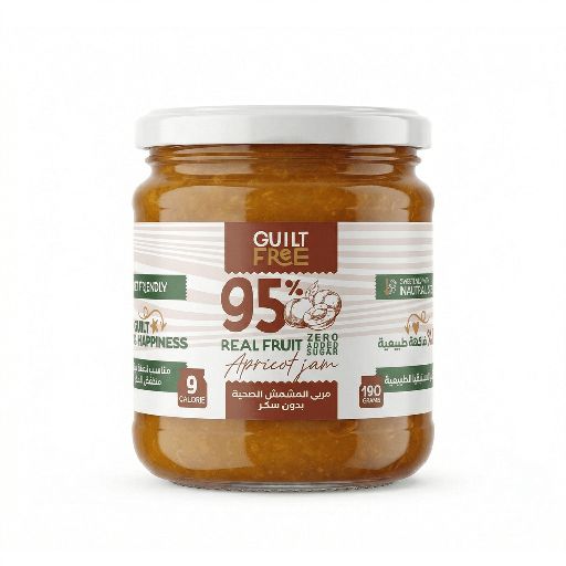 [6222023704770] Organic Nation Guilt Free 95% Real Fruit Apricot Jam-190Gm