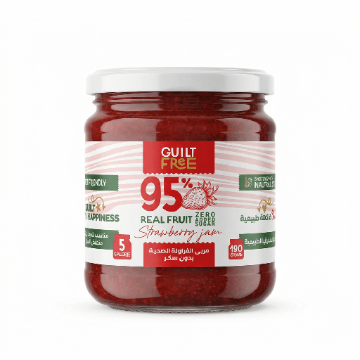 [6222023704824] Organic Nation Guilt Free 95% Real Fruit Strawberry Jam-190Gm