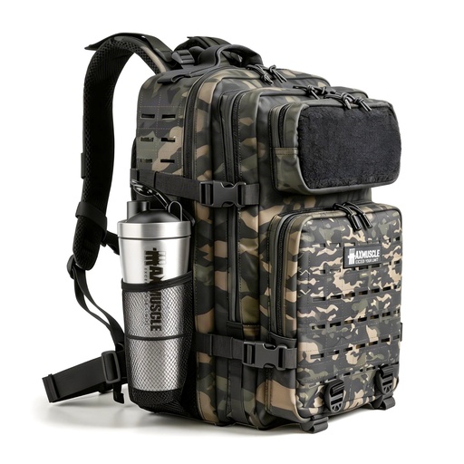 [6222023705135] Max Muscle Tactical Backpack 45L - Camouflage Dark Green