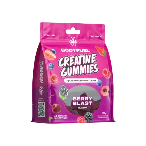 [5056555210628] Applied Nutrition Bodyfuel Creatine Gummies.-10Serv.-200G-Berry Blast