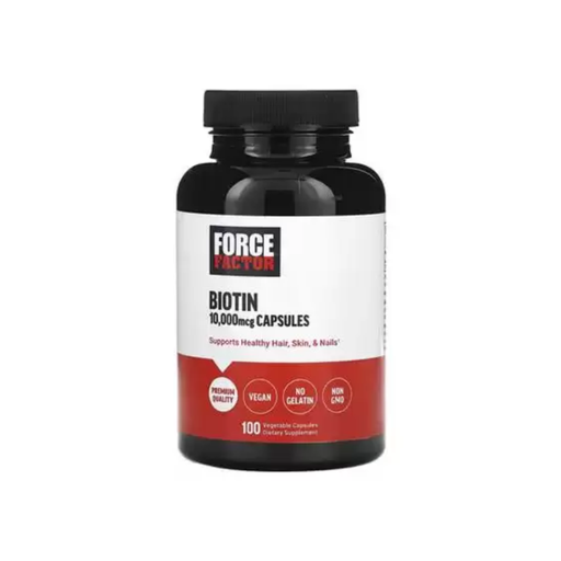 [810126660954] Force Factor Biotin 10,000 mcg.-100 Vegetable Capsules